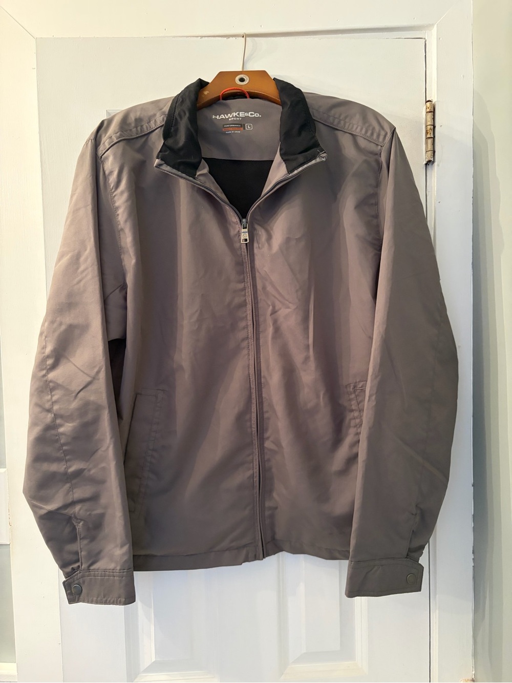 Hawke & Co Men's Light Gray Jacket with Black Collar